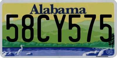 AL license plate 58CY575