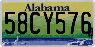 AL license plate 58CY576