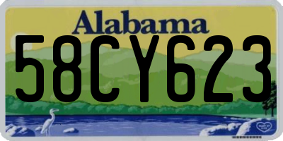 AL license plate 58CY623