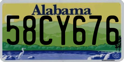 AL license plate 58CY676