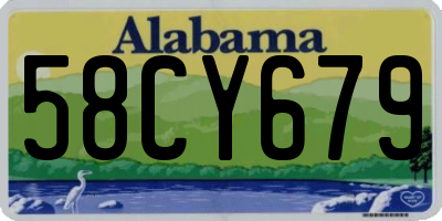 AL license plate 58CY679