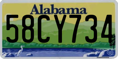 AL license plate 58CY734