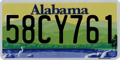 AL license plate 58CY761