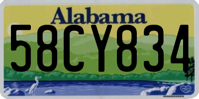 AL license plate 58CY834
