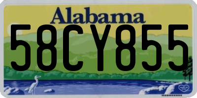 AL license plate 58CY855