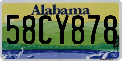 AL license plate 58CY878