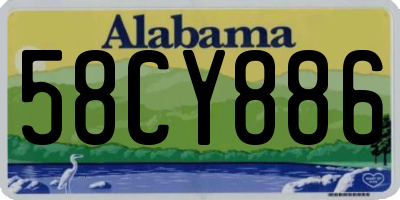 AL license plate 58CY886