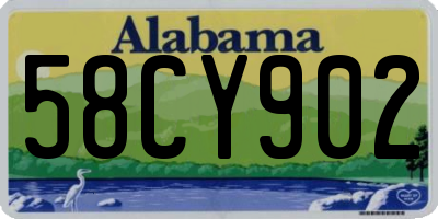 AL license plate 58CY902