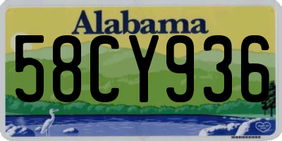 AL license plate 58CY936