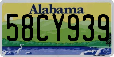 AL license plate 58CY939
