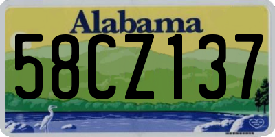 AL license plate 58CZ137