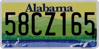 AL license plate 58CZ165