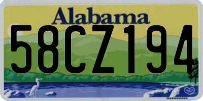 AL license plate 58CZ194