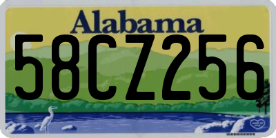 AL license plate 58CZ256