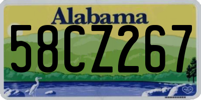 AL license plate 58CZ267