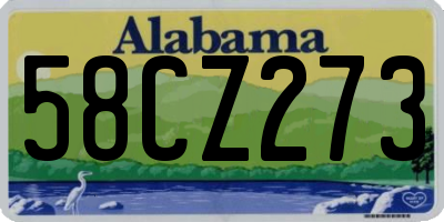 AL license plate 58CZ273