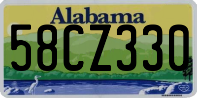 AL license plate 58CZ330