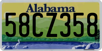 AL license plate 58CZ358