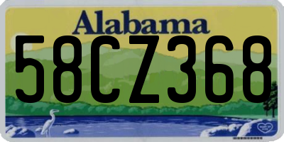 AL license plate 58CZ368