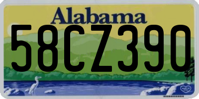 AL license plate 58CZ390