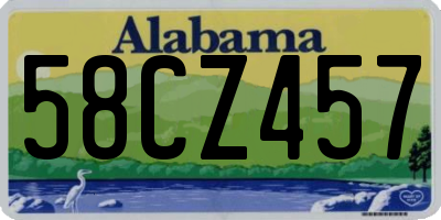 AL license plate 58CZ457