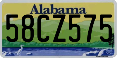 AL license plate 58CZ575