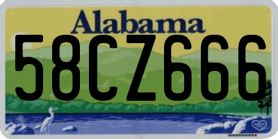 AL license plate 58CZ666