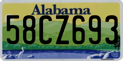 AL license plate 58CZ693