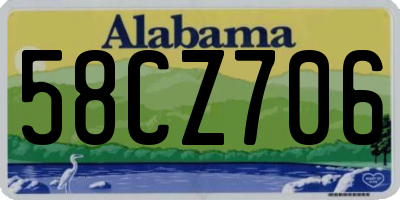 AL license plate 58CZ706