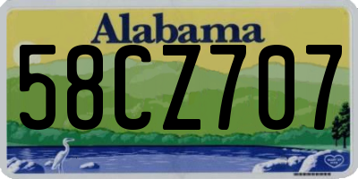 AL license plate 58CZ707