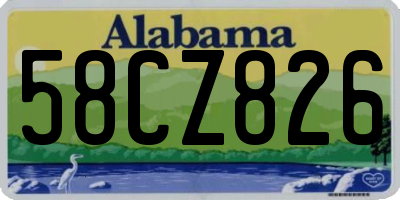 AL license plate 58CZ826