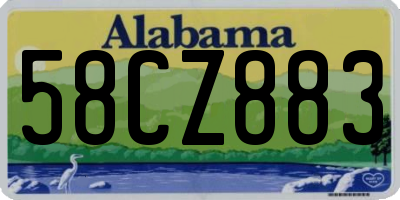 AL license plate 58CZ883