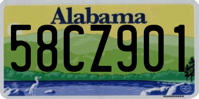AL license plate 58CZ901