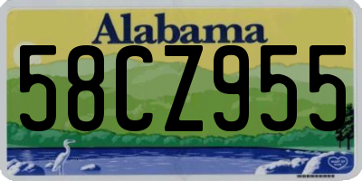 AL license plate 58CZ955