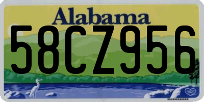 AL license plate 58CZ956