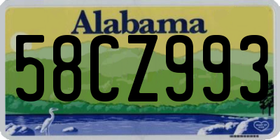 AL license plate 58CZ993
