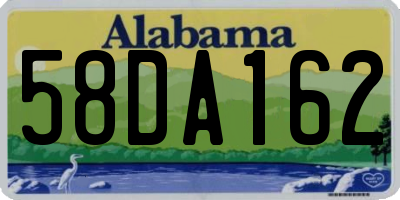 AL license plate 58DA162