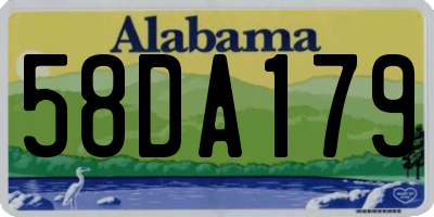 AL license plate 58DA179