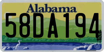 AL license plate 58DA194
