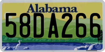 AL license plate 58DA266