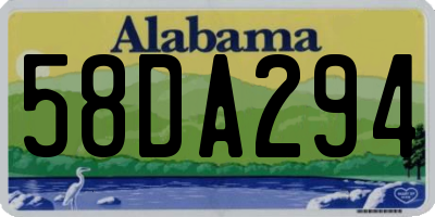 AL license plate 58DA294