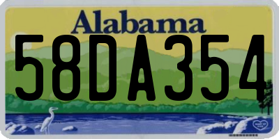 AL license plate 58DA354