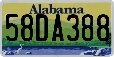 AL license plate 58DA388