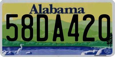 AL license plate 58DA420