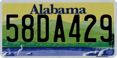 AL license plate 58DA429