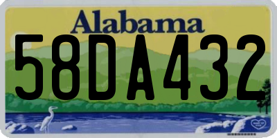 AL license plate 58DA432