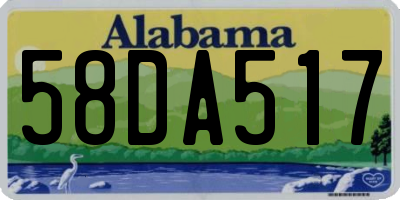 AL license plate 58DA517