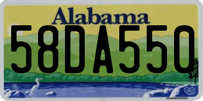AL license plate 58DA550
