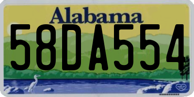 AL license plate 58DA554