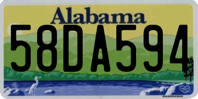 AL license plate 58DA594